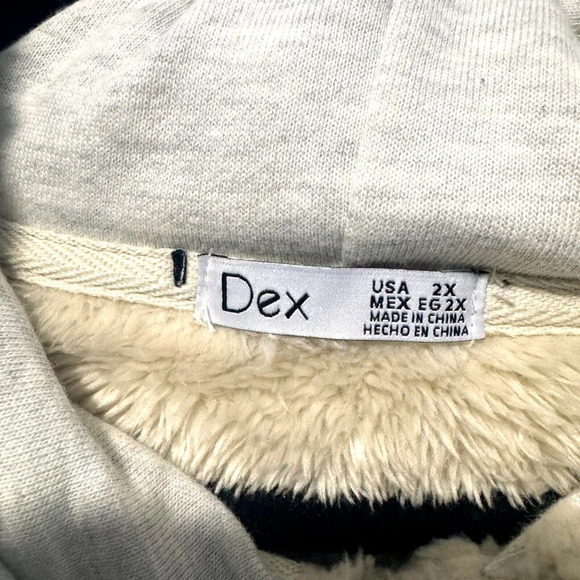 Dex plus Womens NWT 2X Long Sleeve Drawstring Hoodies Sherpa Pullover Sweaters - Picture 4 of 5